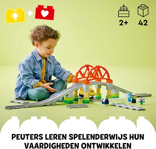LEGO DUPLO Stad 10426 Treinbrug en rails uitbreidingsset - 40