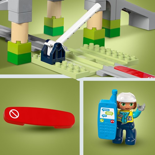 LEGO DUPLO Stad 10426 Treinbrug en rails uitbreidingsset - 60