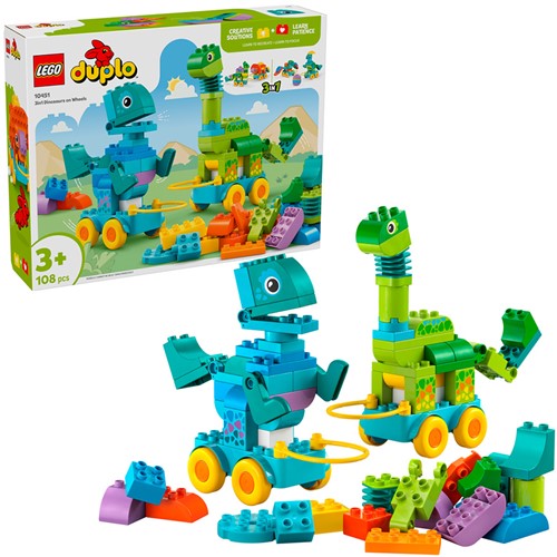 LEGO DUPLO Stad 3-in-1 dinosaurussen op wielen - 10451