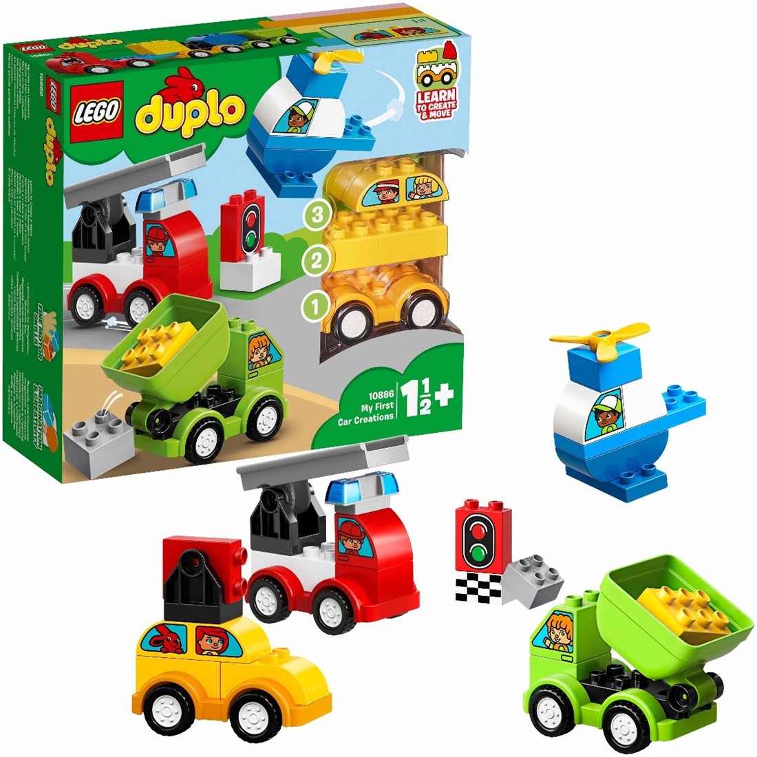 LEGO DUPLO Mijn eerste auto creaties 10886 | Uw speelgoed Mijn eerste auto creatie – Dekkers Speelgoed