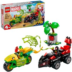 LEGO Marvel Spidey Spin en Electro achtervolging met dinosaurusvoertuigen - 11198