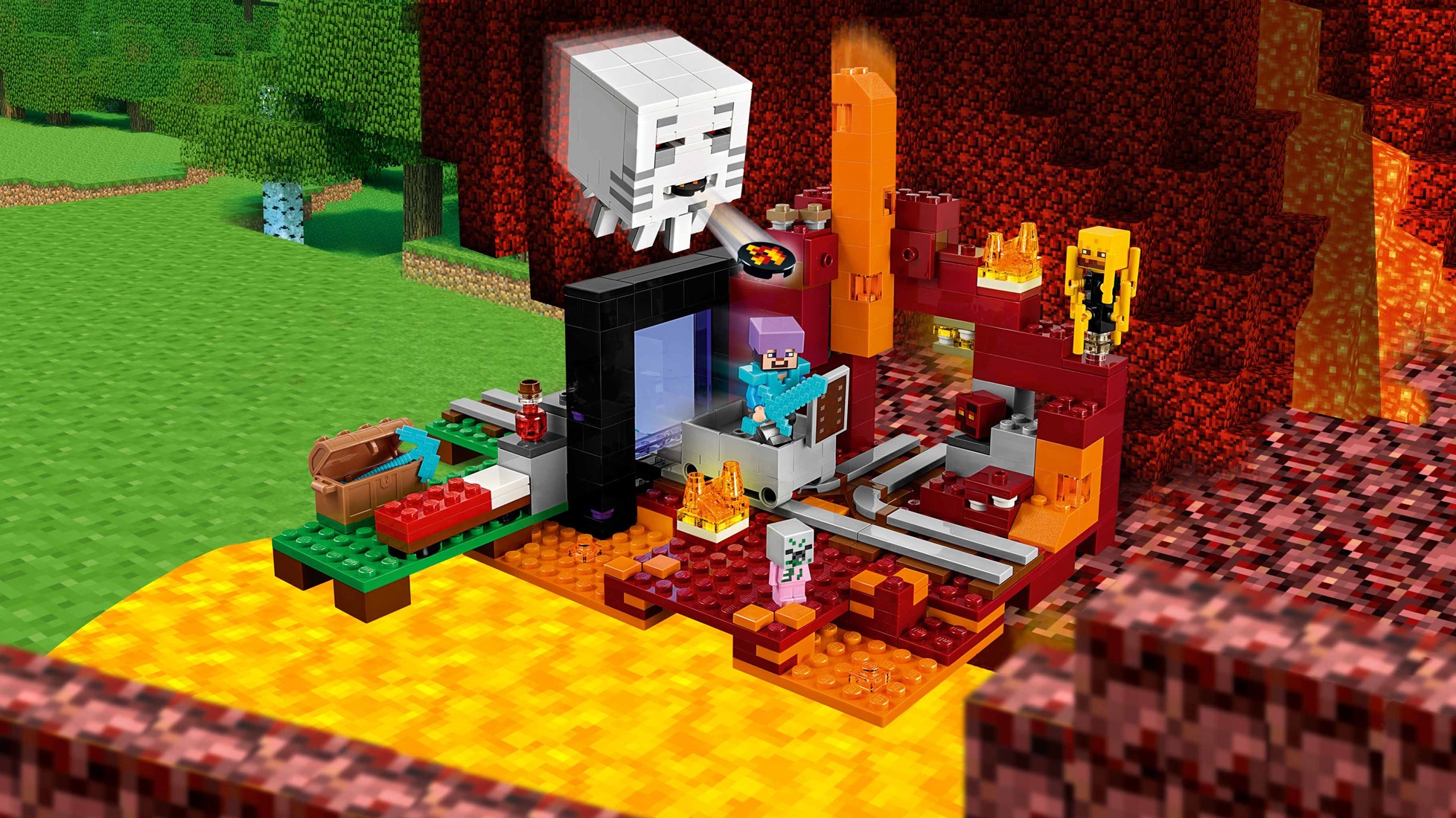 the nether portal lego