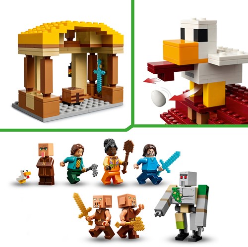 LEGO Minecraft® 21273 De Ghast-ballon aanval op het dorp - 70