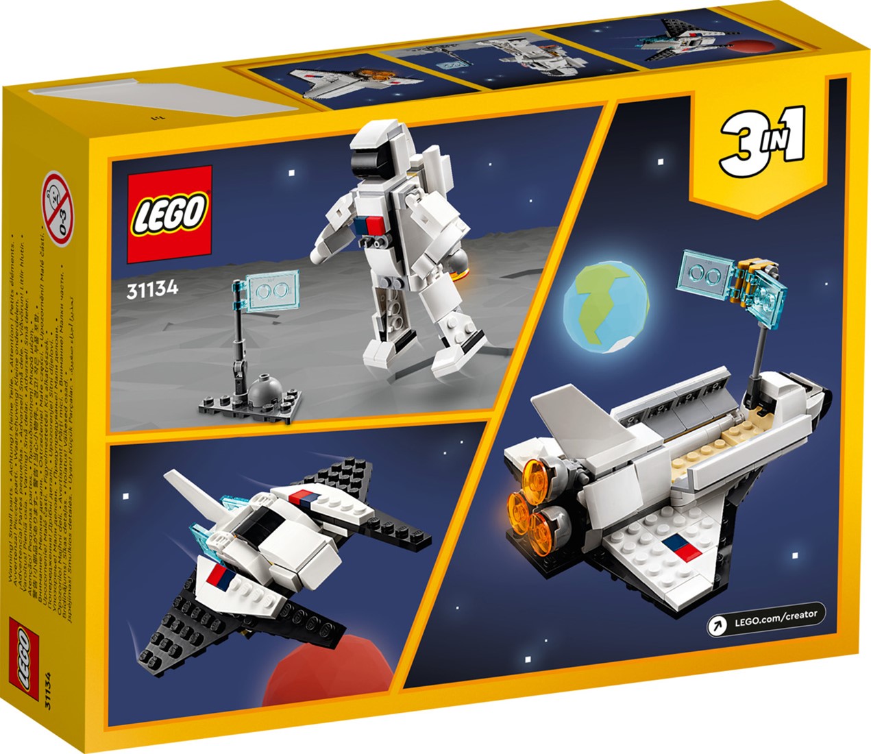 3 in 1 lego outlet space shuttle