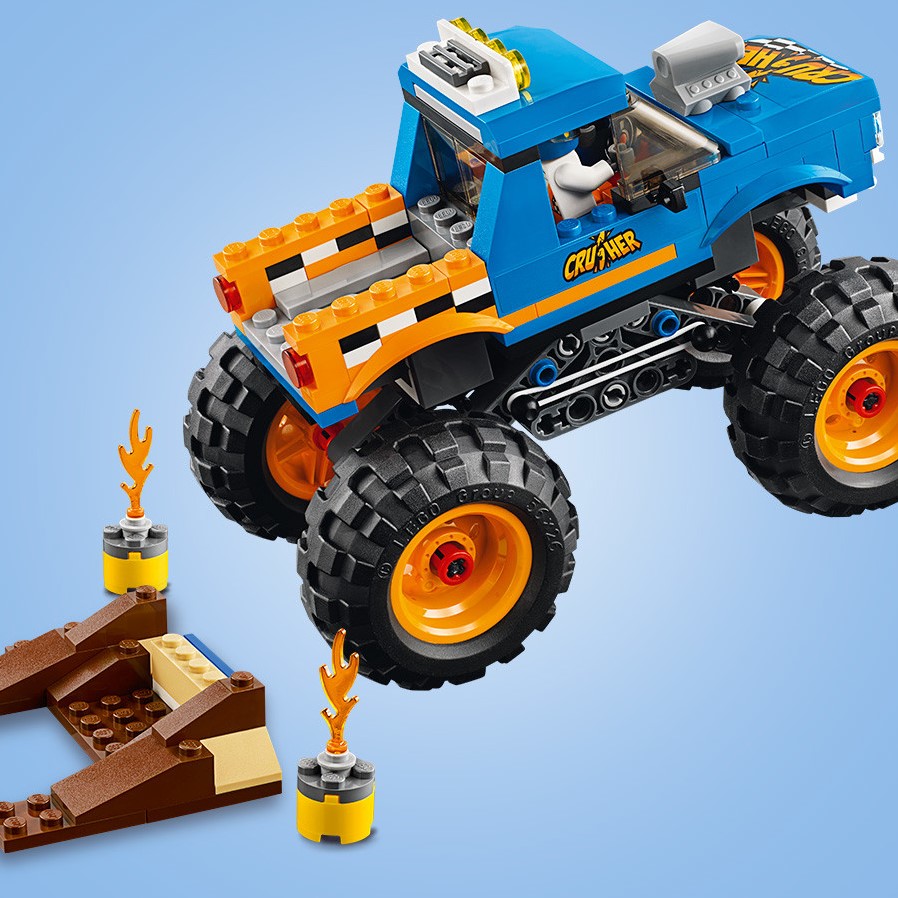 lego monster truck crusher