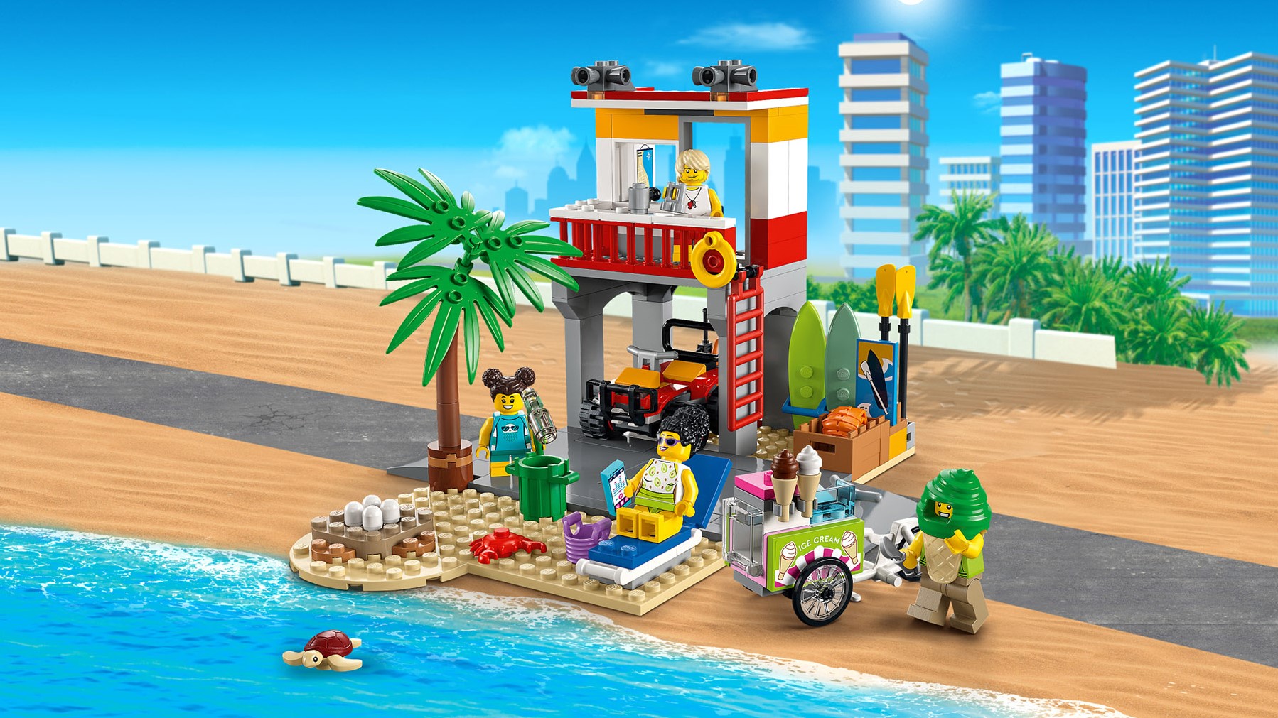 Lego city beach shop set