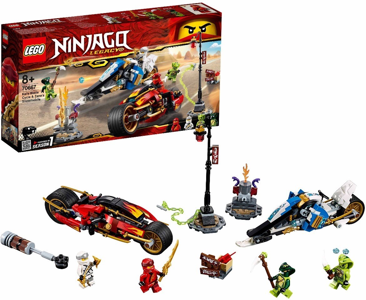 LEGO NINJAGO® 70667 Zwaardmotor van Kai & Sneeuwscooter van LEGO Ninjago zwaardmotor van Kai en sneeuwscooter van Zane 70667