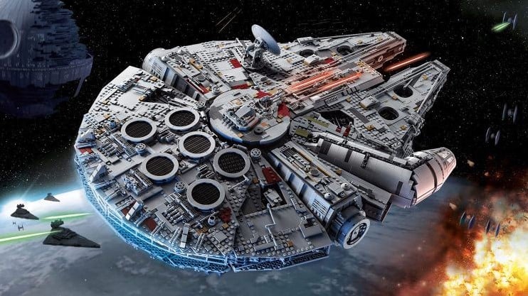 Large lego millennium falcon top