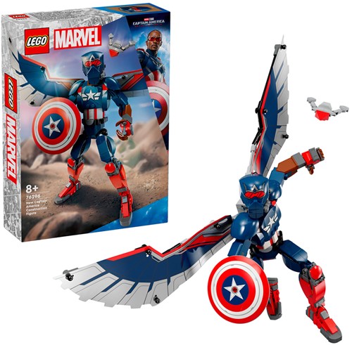 LEGO Marvel Nieuwe Captain America bouwfiguur - 76296