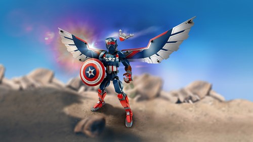 LEGO Marvel Nieuwe Captain America bouwfiguur - 76296-2