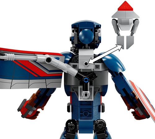 LEGO Marvel 76296 Nieuwe Captain America bouwfiguur - 60