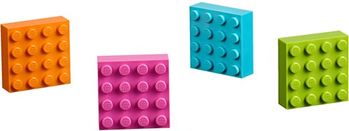 LEGO 4x4 Steenvormige Magneten - 853900-3