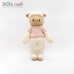 Bobi craft The Chubby Barbra - Knuffel schaap 41cm