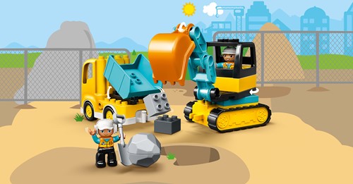 LEGO DUPLO Stad Truck & Graafmachine met rupsbanden - 10931-2