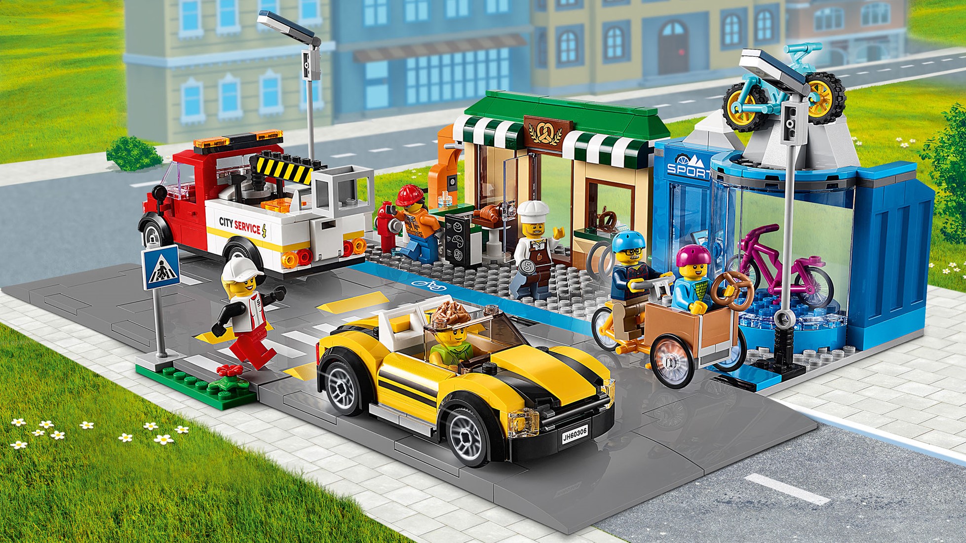 koppeling Demon Play Edele LEGO City Winkelstraat - 60306 | Uw speelgoed en LEGO specialist