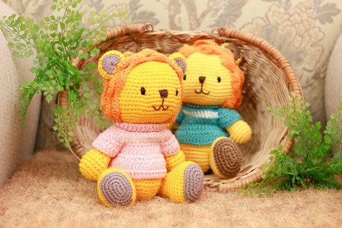 Bobi craft The Lively Ari - Knuffel leeuw 23cm-3